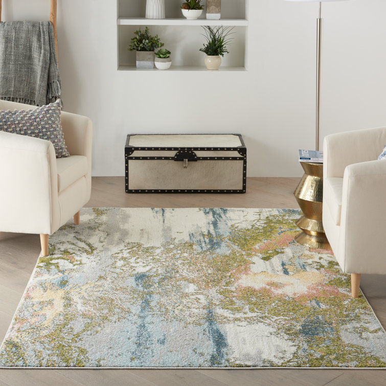 Etta Avenue™ Allie Green/Gray/Beige Area Rug & Reviews Wayfair